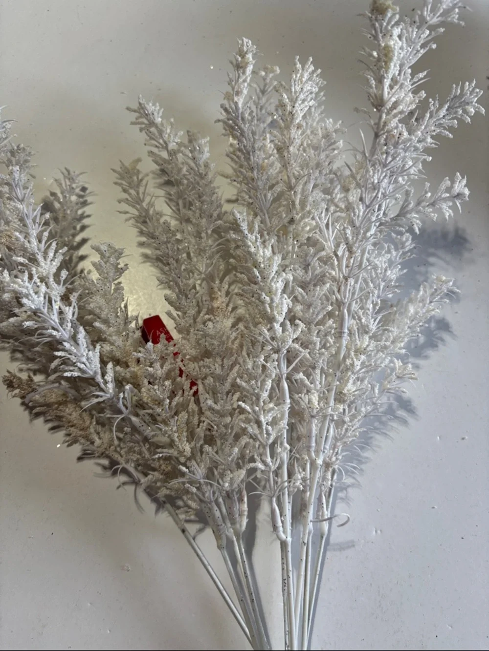 White Frosted Decorative Spray White Snow Filler White Christmas BRANCHES NWT